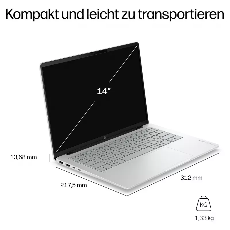 HP OmniBook 5 Next Gen AI 14-hh0470ngx Portátil, 14 polegadas, Intel Core Ultra 7 355, 16GB RAM, 512GB SSD, Windows 11 Home