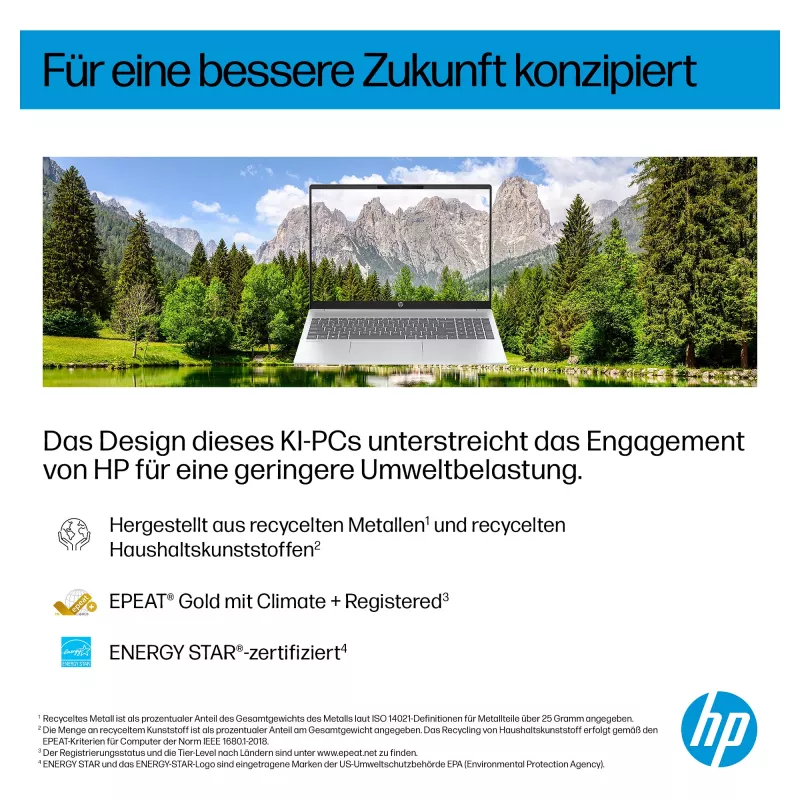 HP OmniBook 5 AI 16-af1450ngx portátil, 16 polegadas, Intel Core Ultra 5 225U, 16GB RAM, 512GB SSD, Windows 11 Home