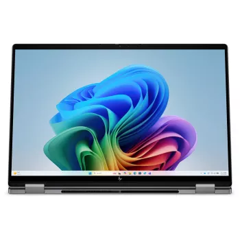 HP OmniBook X Flip Next Gen AI 16-cc0050ngx Portátil 2-em-1, 16 polegadas WUXGA Touch, AMD Ryzen AI 5 430, 16GB RAM, 512GB SSD, Windows 11 Home, Natural Silver, teclado alemão