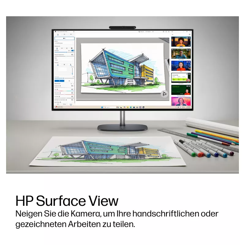 HP OmniStudio X 27-cx0471ng PC All-in-One, 27 polegadas QHD IPS, Intel Core Ultra 7, 24GB DDR5, 1TB SSD, Windows 11 Home