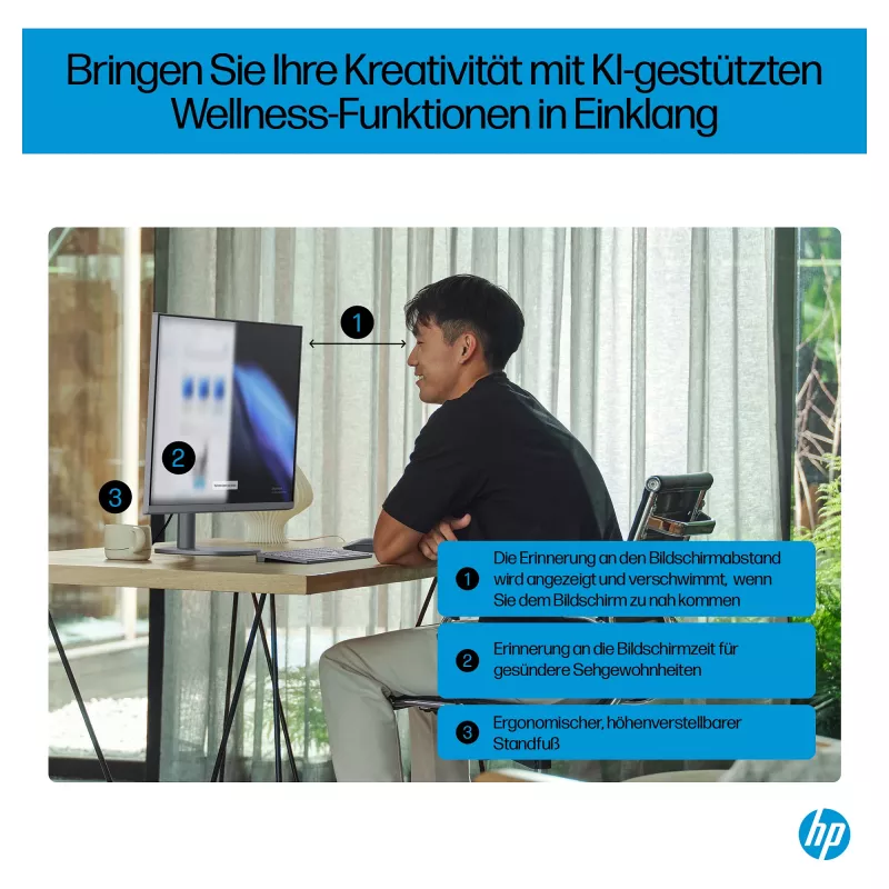 HP OmniStudio X All-in-One 32-c0077ng, prateado, Windows 11 Home
