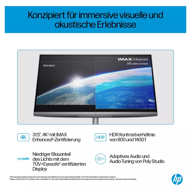 HP OmniStudio X All-in-One 32-c0077ng, prateado, Windows 11 Home