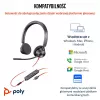 HP Poly Blackwire 3325 Auscultador estéreo com certificação Microsoft Teams USB-C + jack 3,5mm + adaptador USB-C/A