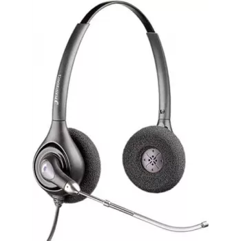 HP POLY Plantronics SupraPlus H261H Auscultador com fios binaural de banda larga com microfone com cancelamento de ruído (87129-02)