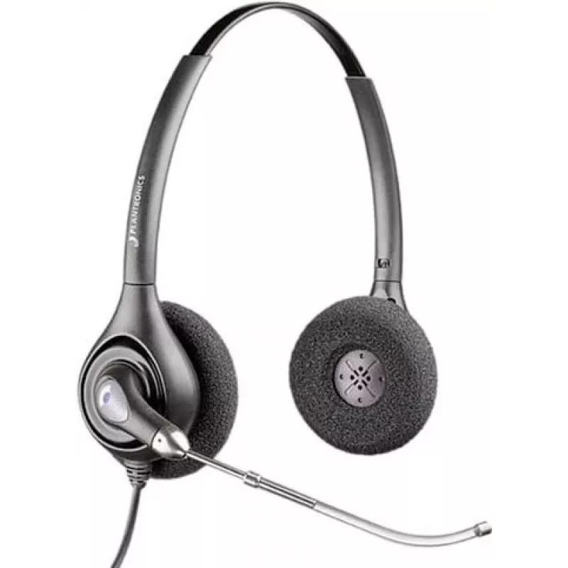 HP POLY Plantronics SupraPlus H261H Auscultador com fios binaural de banda larga com microfone com cancelamento de ruído (87129-02)