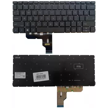 HP ProBook 430 G8/G9, 435 G7/G8 teclado US inglês com retroiluminação (preto)