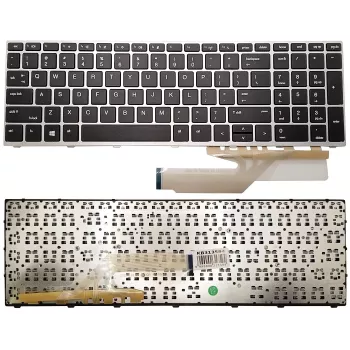 Teclado de substituição HP ProBook 450 G5, 455 G5, 470 G5 com moldura - layout inglês dos EUA