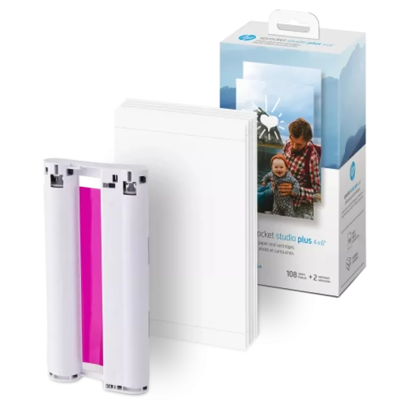 HP Sprocket Studio Plus papel fotográfico 4x6 (108 folhas) - brilhante