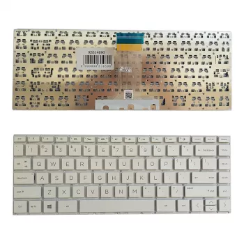 Teclado de substituição para HP Stream 14-DS, US inglês, branco