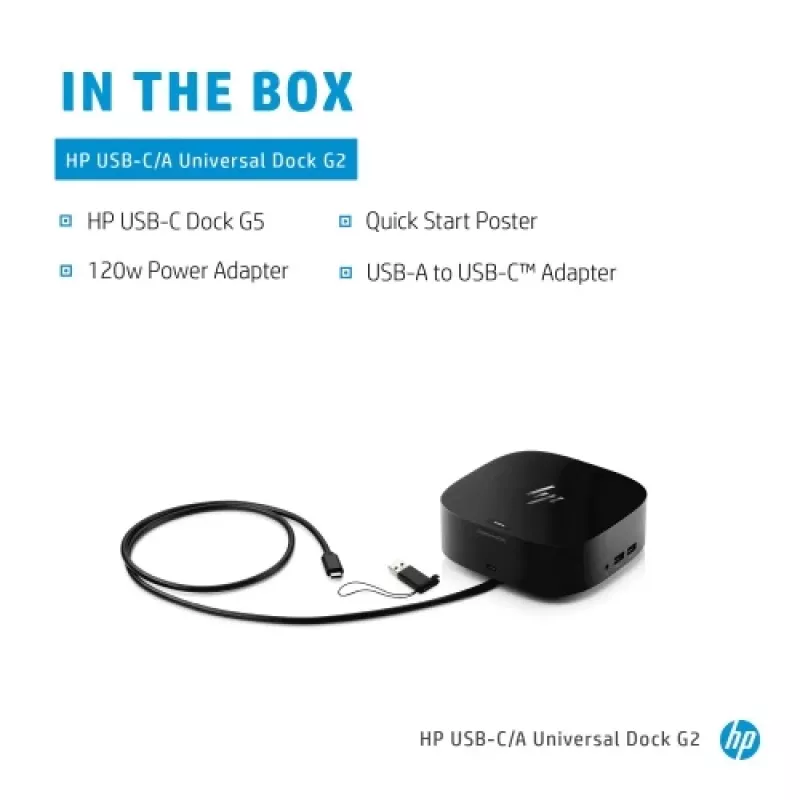 HP USB-C Dock G5 (5TW10AA) Docking station, preto