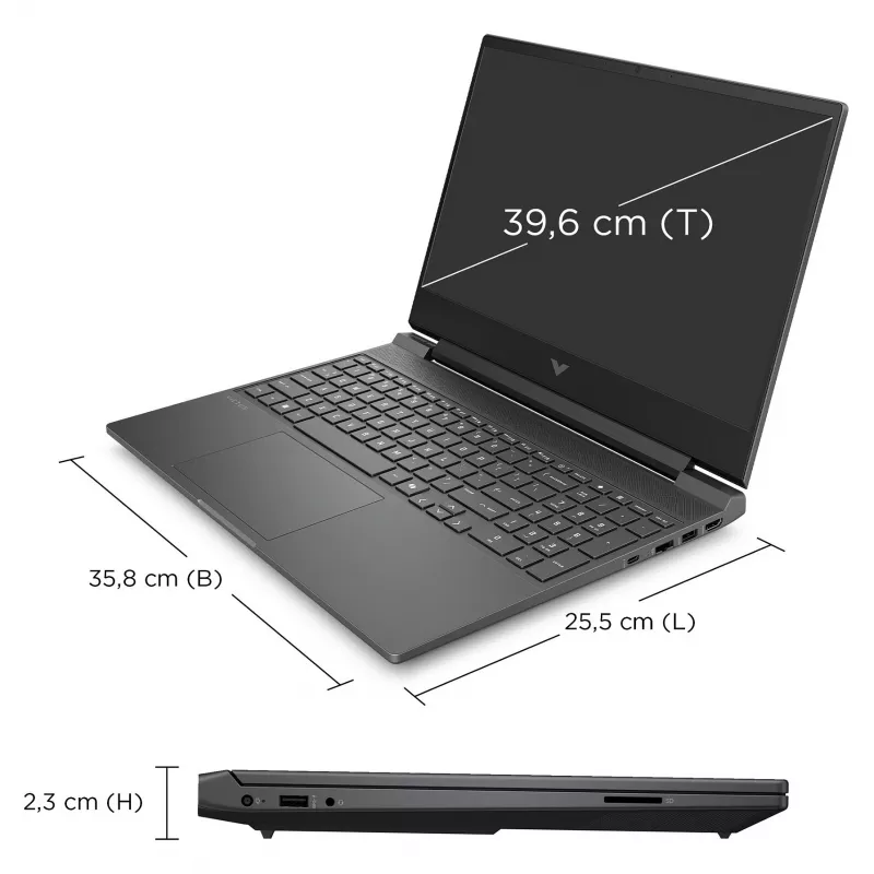 HP Victus 15-fa2451ng Portátil gaming, 15,6 polegadas FHD 144Hz, Intel Core i5-14500HX, 12GB RAM, 512GB SSD, NVIDIA GeForce RTX 3050, Windows 11 Home, Mica Silver