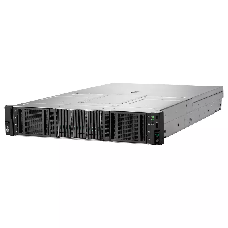 Servidor Rack 2U HPE ProLiant DL340 Gen12 com Intel Xeon Gold 6505P, 64GB DDR5, 8 baías SFF, MR408i-o, 2x fonte de alimentação 1000W