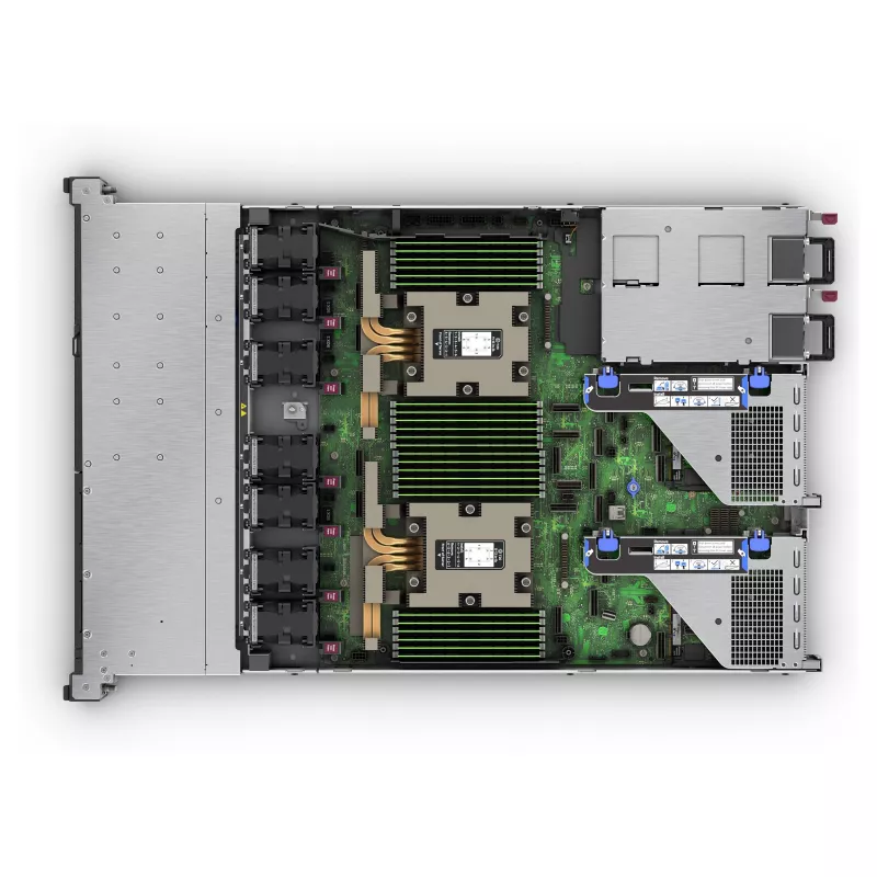 Servidor Rack 1U HPE ProLiant DL365 Gen11, AMD EPYC 9115 2,6GHz 16-Core, 64GB DDR5, 8 SFF Hot-Plug, MR408i-o, 2x fonte de alimentação redundante 1000W