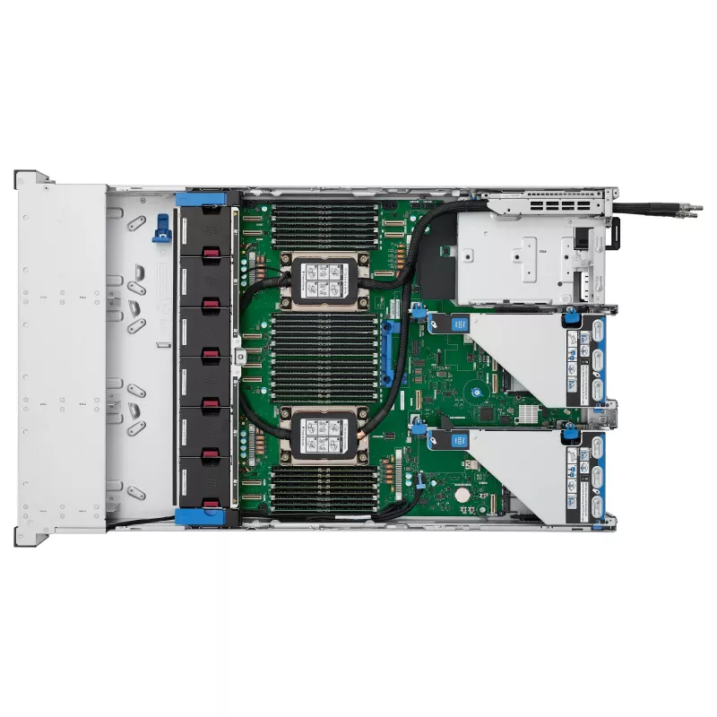 HPE ProLiant DL380 Gen12 servidor, Intel Xeon 6505P 2.2GHz 12-Core, 64GB DDR5 RAM, 8 SFF Hot-Plug Bays, controlador MR408i-o, 2x1000W PSU redundante, rack 2U