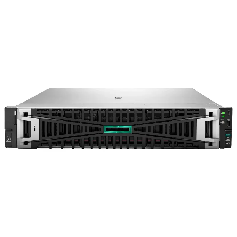 HPE ProLiant DL380 Gen12 servidor, Intel Xeon 6505P 2.2GHz 12-Core, 64GB DDR5 RAM, 8 SFF Hot-Plug Bays, controlador MR408i-o, 2x1000W PSU redundante, rack 2U