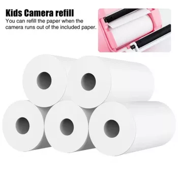 HQ autocolantes de papel térmico autoadesivos, 5 rolos, 57mm x 25mm para máquina fotográfica instantânea infantil