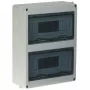 Quadro de distribuição de superfície HT-24, hermético, 24 módulos, IP65, cinzento