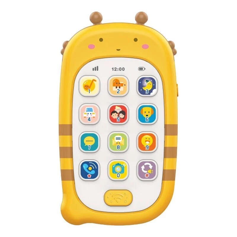 Huanger HE0536 Telefone de brinquedo com função de gravação (Amarelo)