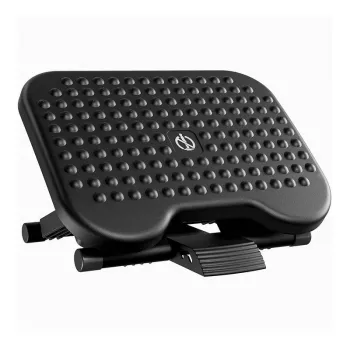 Apoio de pés ergonómico HUANUO HNFR3 - altura e inclinação ajustáveis, preto
