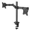 Suporte para monitor individual HUANUO 13-30 polegadas HNCM7 - braço articulado, fixação à secretária/por passagem, VESA 75x100, preto