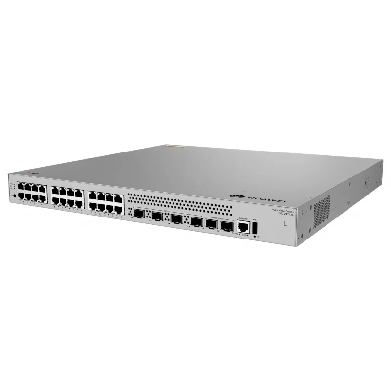 HUAWEI S530-24T4XE 24 portas 10/100/1000BASE-T 4 portas 10GE SFP+ 2 portas de empilhamento 12GE com 1 fonte de alimentação AC eKit