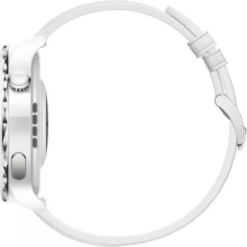 Pulseira de couro Huawei Watch GT 3 Pro 43 mm branca