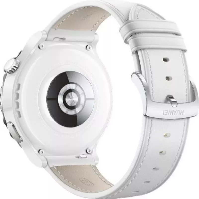 Pulseira de couro Huawei Watch GT 3 Pro 43 mm branca