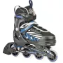 Patins em linha ajustáveis para criança HUDORA Leon preto/azul tamanho 33-36