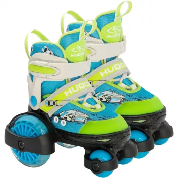HUDORA My First Quad LED Patins tamanho 30-33 verde/azul