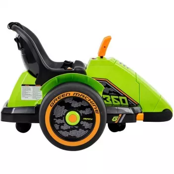 Veículo elétrico Huffy Green Machine 360 para crianças - 6V, drift 360°, verde/preto, idade 3-7