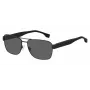 Óculos de sol de homem HUGO BOSS BLACK BOSS1441S807 retangulares - armação preta lentes cinzentas 60/16/150 mm
