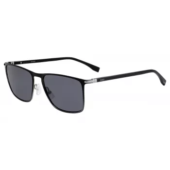 Óculos de sol HUGO BOSS BLACK BOSS1004SITO6 armação retangular de acetato lentes cinzentas 56/17/145 mm