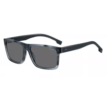 HUGO BOSS BLACK Óculos de sol BOSS1760GS38I para homem armação quadrada lentes cinzento escuro 59mm
