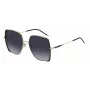 HUGO BOSS BLACK Óculos de sol para mulher BOSS1707SRHL - Armação quadrada em acetato, lentes de policarbonato cinzentas, proteção UV400, 58 mm de largura da lente
