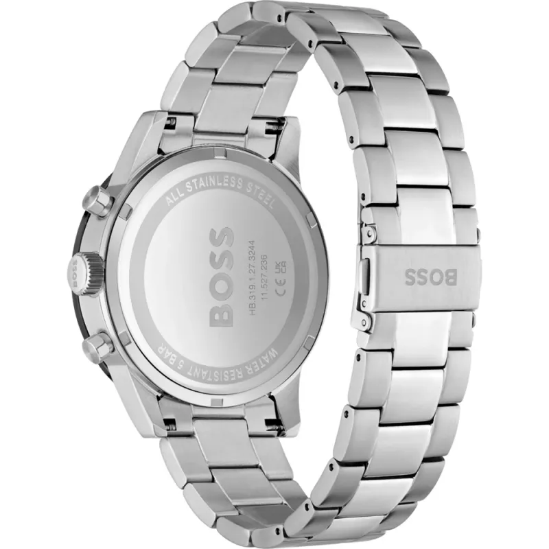 Relógio cronógrafo de homem HUGO BOSS Velocity 1513922 44mm aço inoxidável mostrador azul