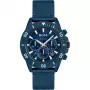 HUGO BOSS relógio de homem 1513919 46 mm caixa de aço inoxidável bracelete de silicone preto cronógrafo de quartzo