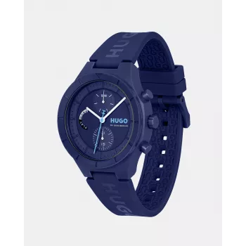 Relógio cronógrafo de quartzo de homem HUGO BOSS Velocity 44 mm aço inoxidável mostrador azul