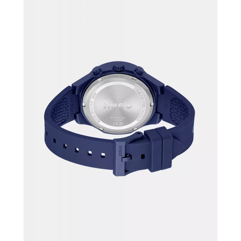 Relógio cronógrafo de quartzo de homem HUGO BOSS Velocity 44 mm aço inoxidável mostrador azul