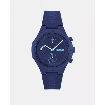 Relógio cronógrafo de quartzo de homem HUGO BOSS Velocity 44 mm aço inoxidável mostrador azul