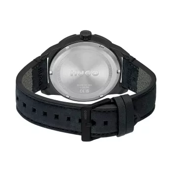 HUGO MAN 1530275 Relógio cronógrafo de quartzo 45mm mostrador azul bracelete de pele castanha