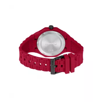 Relógio HUGO de homem Velocity cronógrafo de quartzo 42mm caixa de aço inoxidável bracelete de silicone preta 1530328
