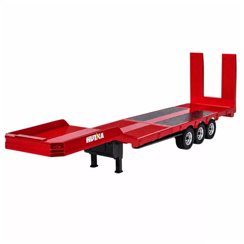 Atrelado de cama baixa Huina 1:18 para Scania 770S RC Truck - Vermelho