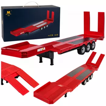 Atrelado de cama baixa Huina 1:18 para Scania 770S RC Truck - Vermelho