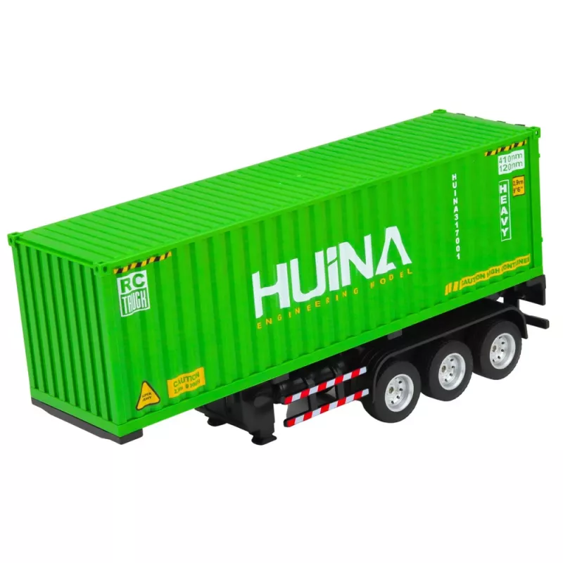 HUINA 1:18 RC telecomando camião com contentor, luz e som