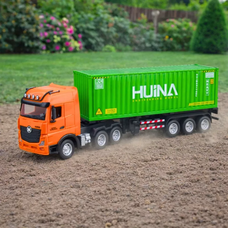 HUINA 1:18 RC telecomando camião com contentor, luz e som
