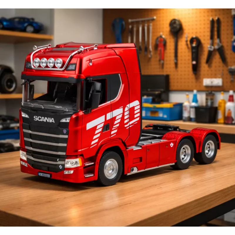 Huina 1501 Scania Camião Telecomandado, Vermelho, 1:18
