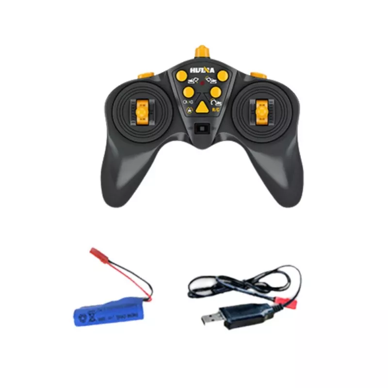 Escavadora RC Huina 22747 1:16 com cabine rotativa e controlo remoto – 15 canais 2.4GHz com luzes LED