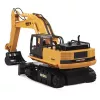 Escavadora RC Huina 22747 1:16 com cabine rotativa e controlo remoto – 15 canais 2.4GHz com luzes LED