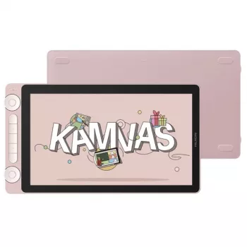 Monitor com caneta Huion Kamvas 13 Pink 13,3 polegadas Full HD IPS com caneta sem bateria PW517