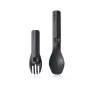 HumanGear Uno GoBites Click conjunto de talheres de viagem colher e garfo cinzento